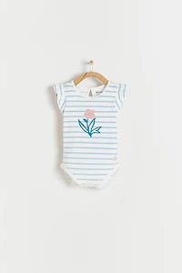 Fresia Striped Short Sleeve Bodysuit