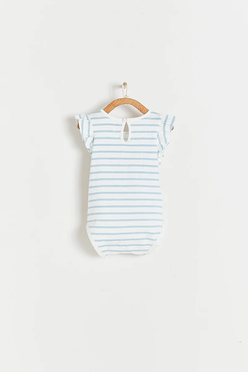 Fresia Striped Short Sleeve Bodysuit
