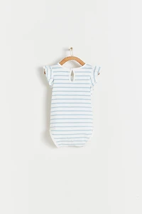 Fresia Striped Short Sleeve Bodysuit