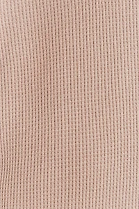 Waffle Round Neck Long Sleeve Bodysuit