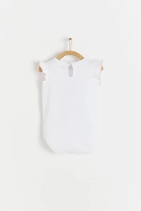 Amour Print Short Sleeve Bodysuit