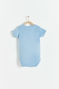 Seagull Print Short Sleeve Bodysuit