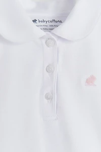 Pima Round Collar Short Sleeve Top