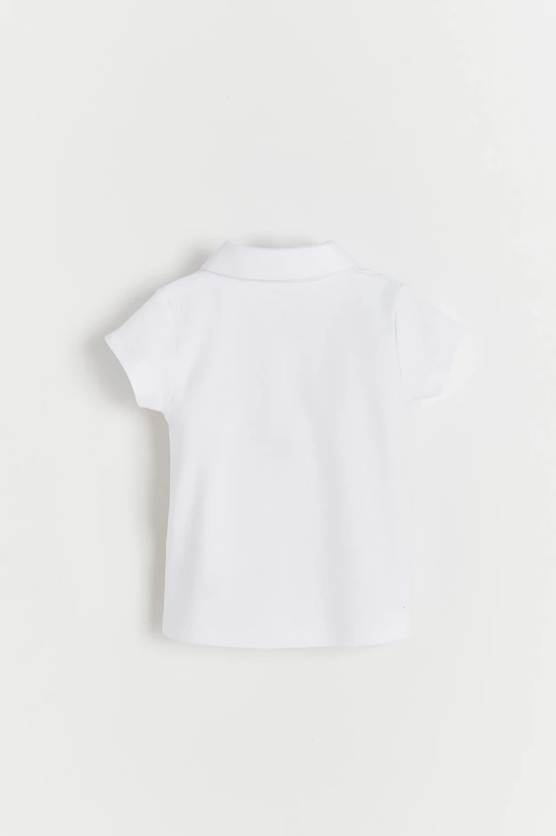 Pima Round Collar Short Sleeve Top