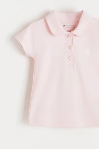 Pima Round Collar Short Sleeve Top