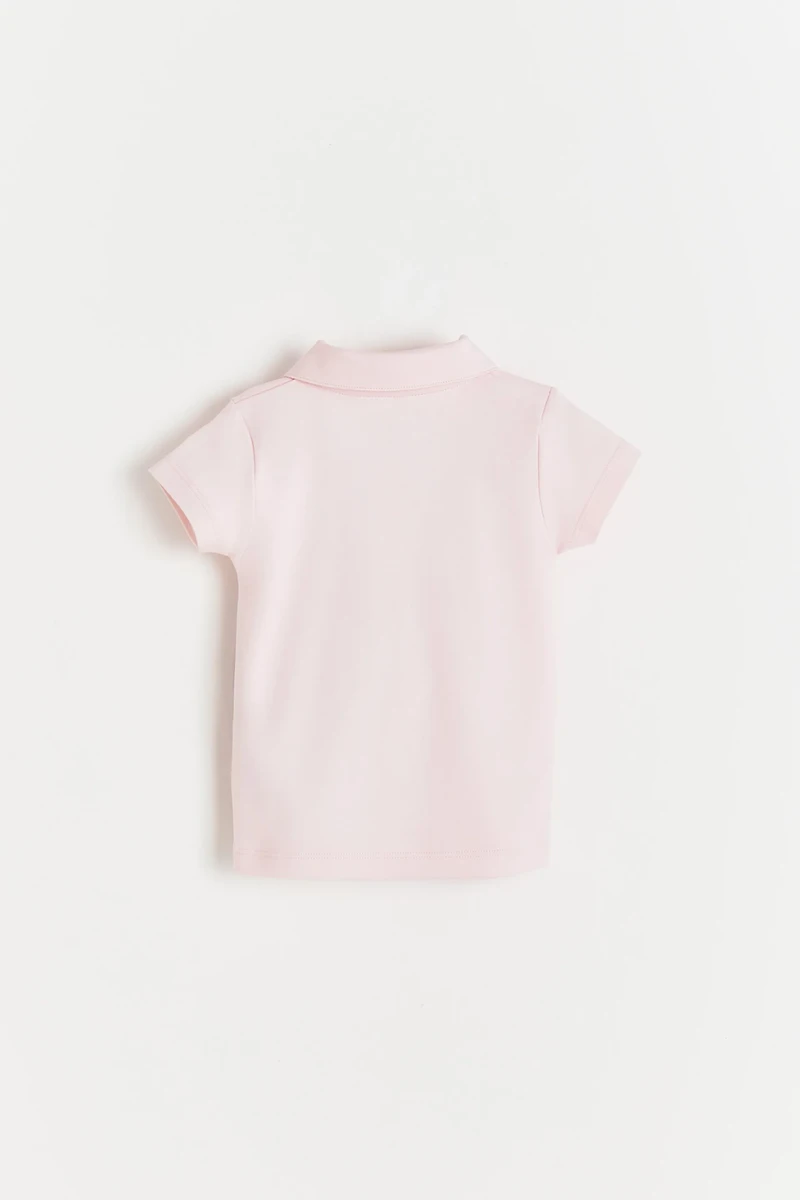 Pima Round Collar Short Sleeve Top