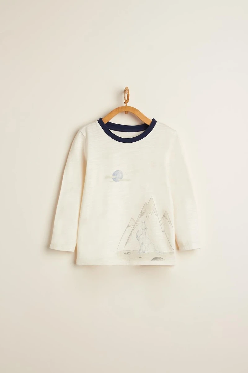 Snow Graphic Long Sleeve Tee