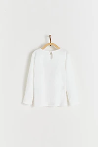 Roses Print Long Sleeve Top