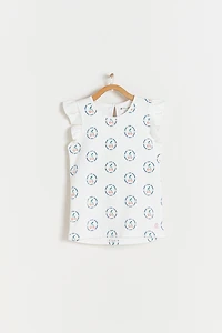 Fresia Printed Flutter Top