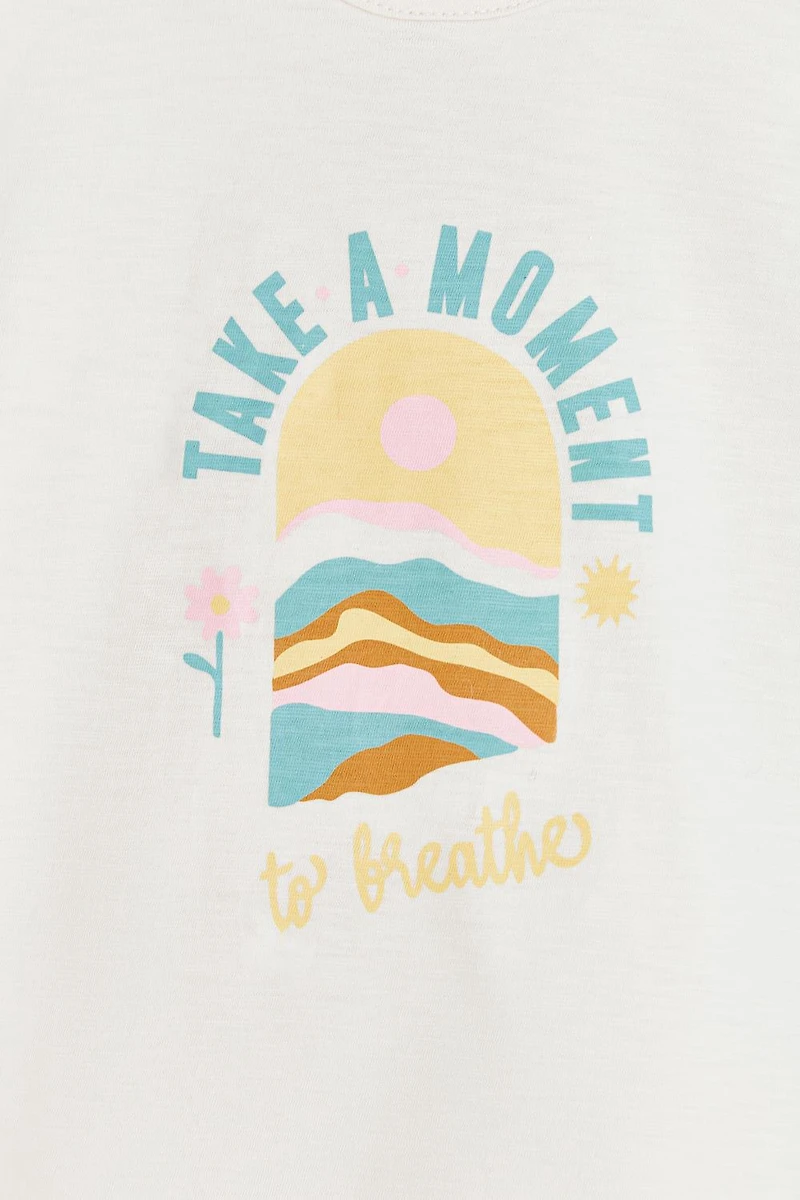 Malibu Print Flutter Top