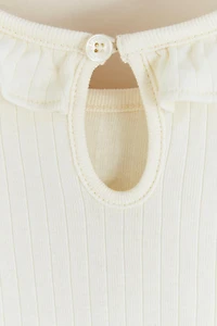 Essentials Ruffle Short Sleeve Top