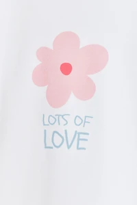 Flower Print Flutter Short Sleeve Top