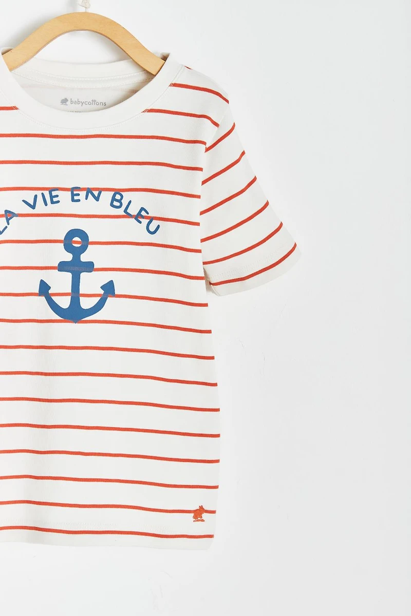 Anchor Striped Short Sleeve Tee