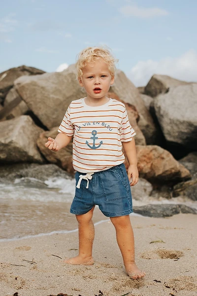 Anchor Striped Short Sleeve Tee