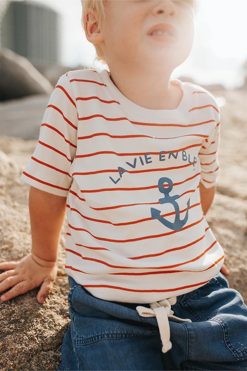 Anchor Striped Short Sleeve Tee