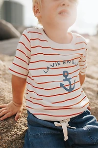 Anchor Striped Short Sleeve Tee