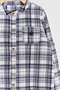 Linen Mandarin Collar Shirt