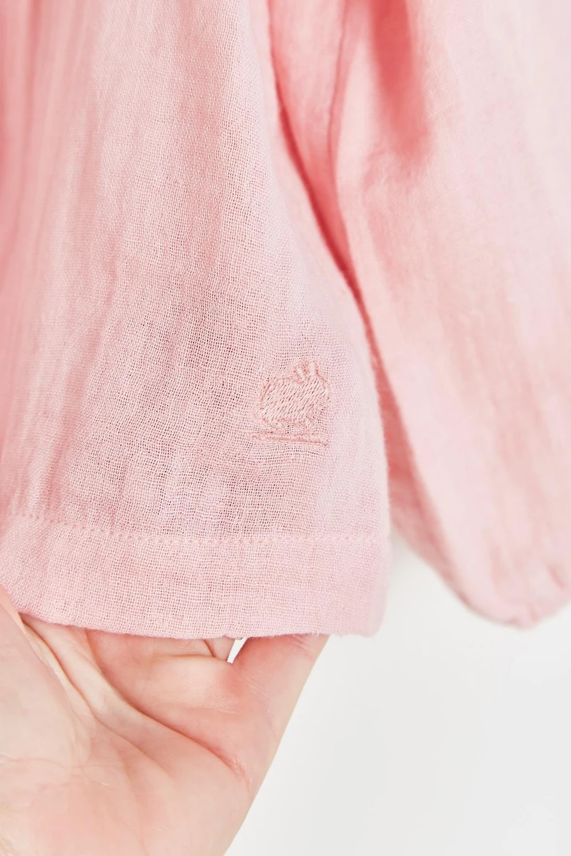 Purple Ruffle Long Sleeve Blouse