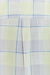 Lion Mandarin Collar Short Sleeve Shirt