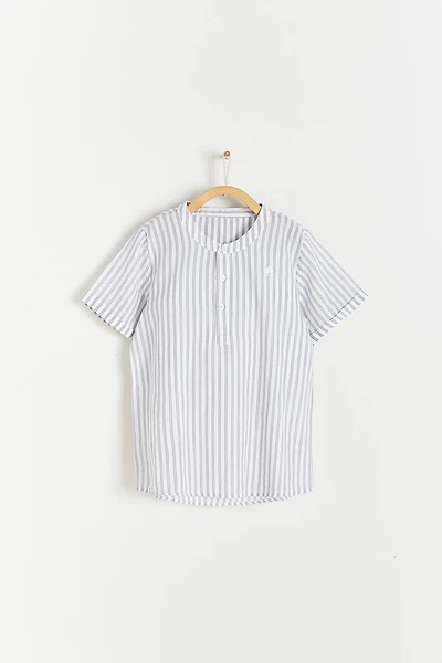 Damon Mandarin Collar Short Sleeve Shirt