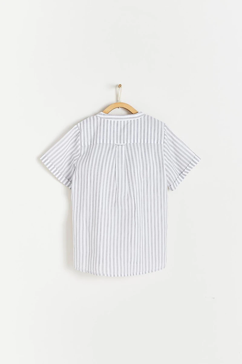 Damon Mandarin Collar Short Sleeve Shirt