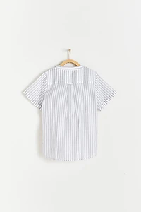 Damon Mandarin Collar Short Sleeve Shirt