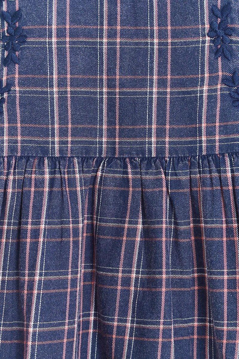 Beli Flannel Ruffle Dress