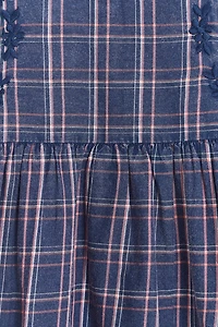 Beli Flannel Ruffle Dress