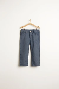 Denim stripes pants