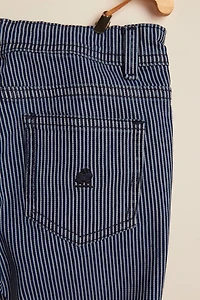 Denim stripes pants