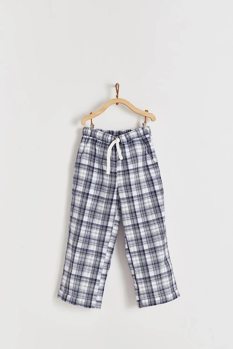 Linen Plaid Pants