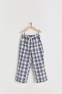 Linen Plaid Pants