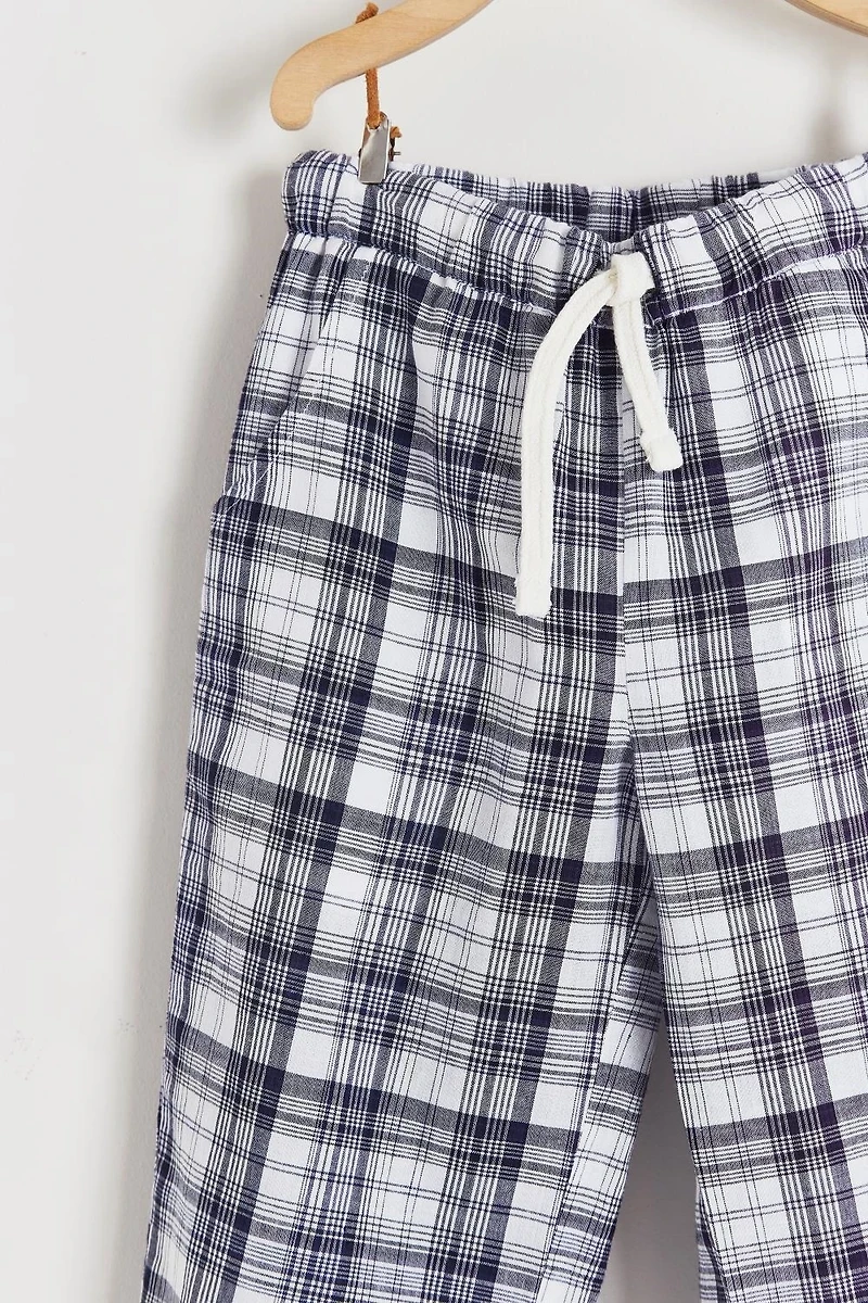 Linen Plaid Pants