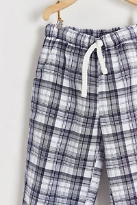 Linen Plaid Pants