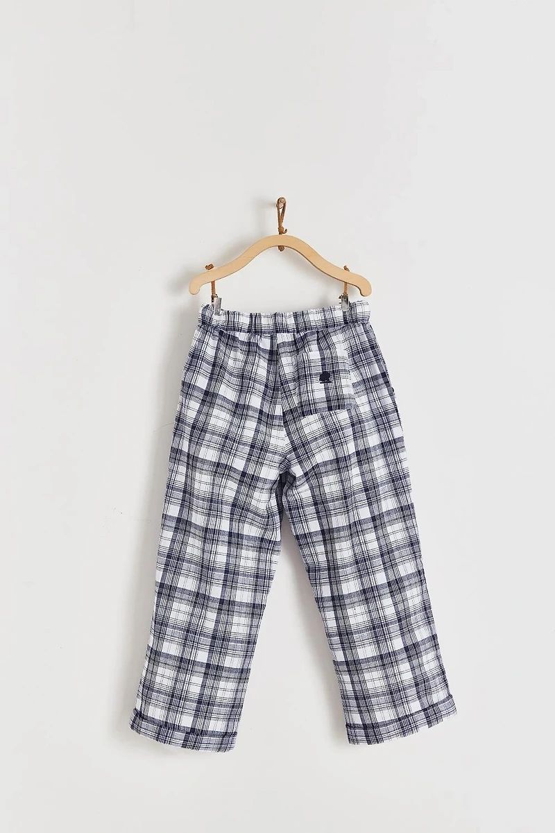 Linen Plaid Pants