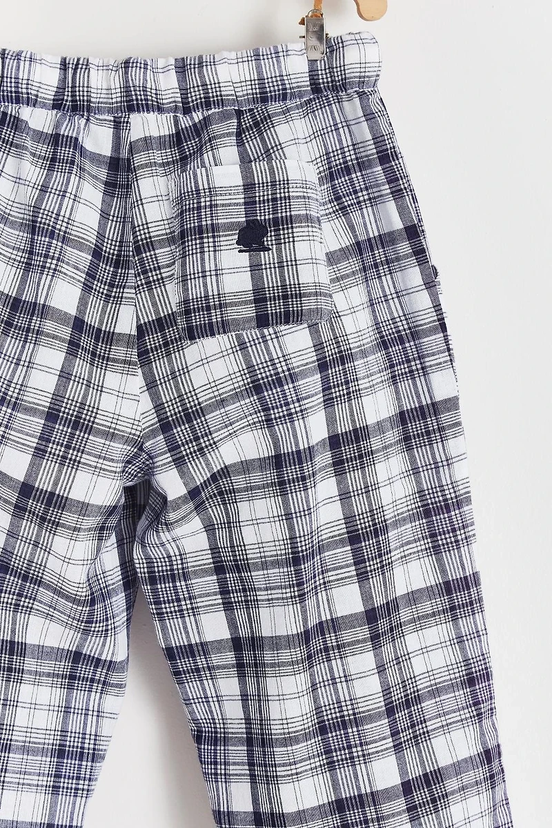 Linen Plaid Pants