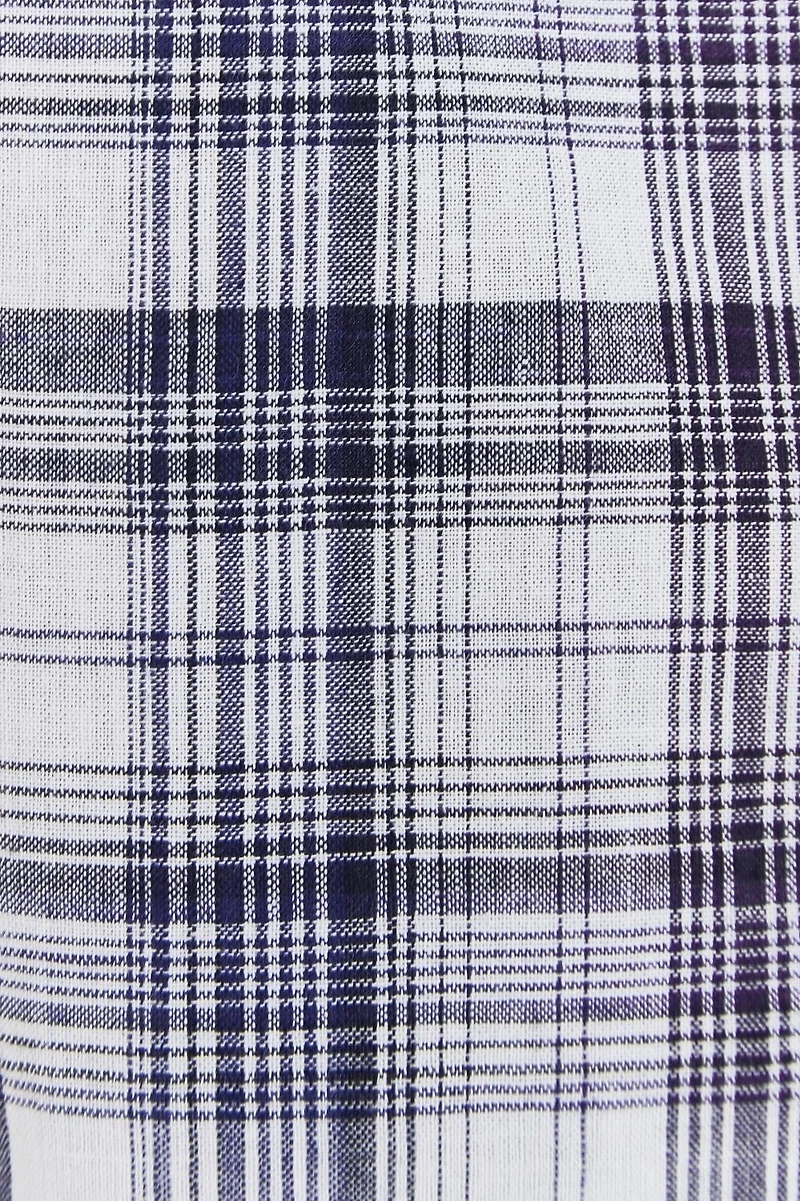 Linen Plaid Pants