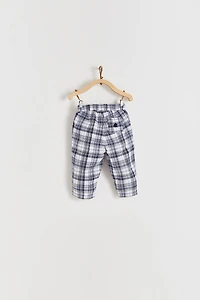 Linen Plaid Baby Pants