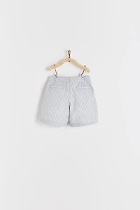 Grey Linen Bermuda