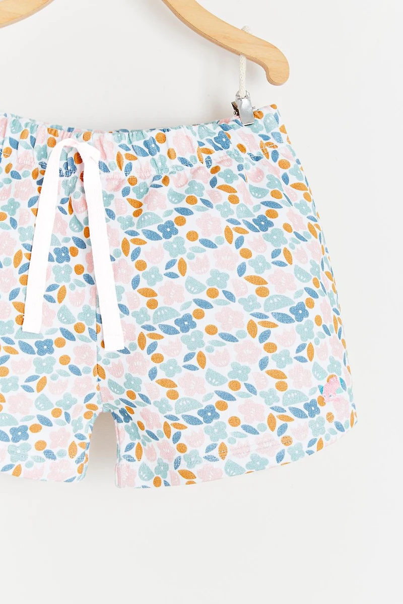 Malibu Printed Ruffle Shorts