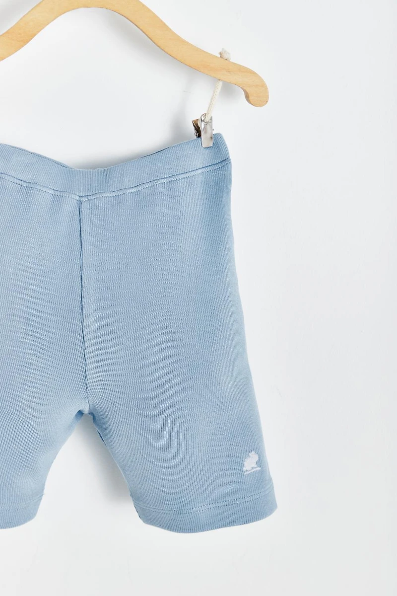 Ribbed Cotton Bike Shorts