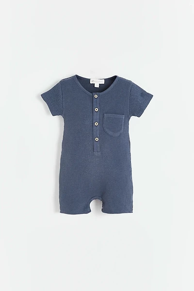 Waffle Short Romper