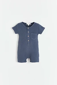 Waffle Short Romper
