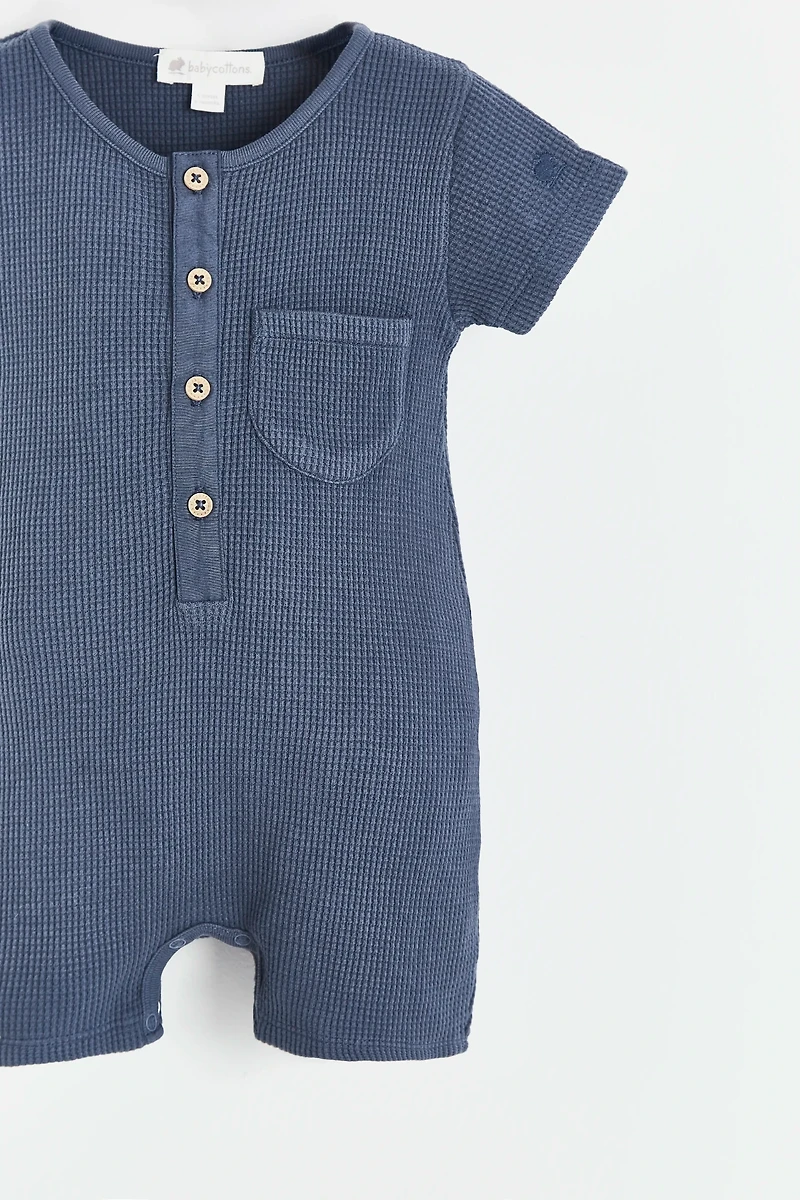 Waffle Short Romper
