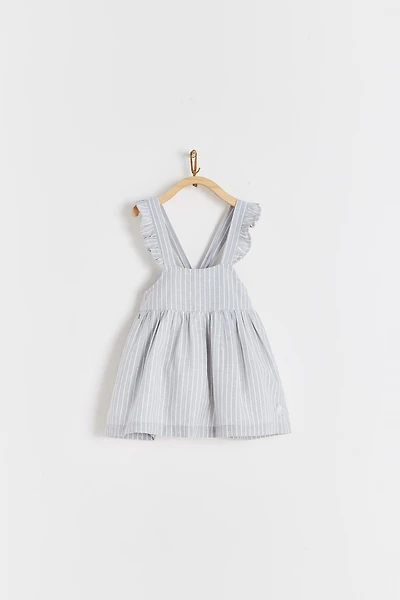Grey Linen Baby Dress