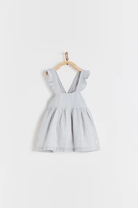 Grey Linen Baby Dress