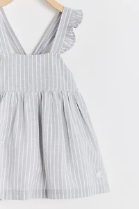 Grey Linen Baby Dress
