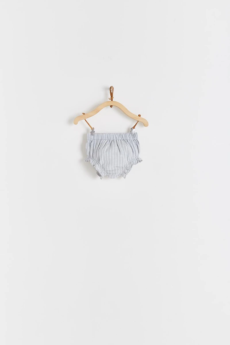 Grey Linen Baby Dress