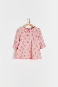 Plumas Long Sleeve Ruffle Dress