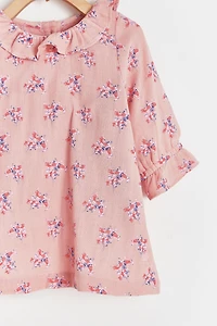 Plumas Long Sleeve Ruffle Dress